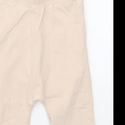 Matalan Girls Beige  Cotton Capri Leggings Size 3-6 Months