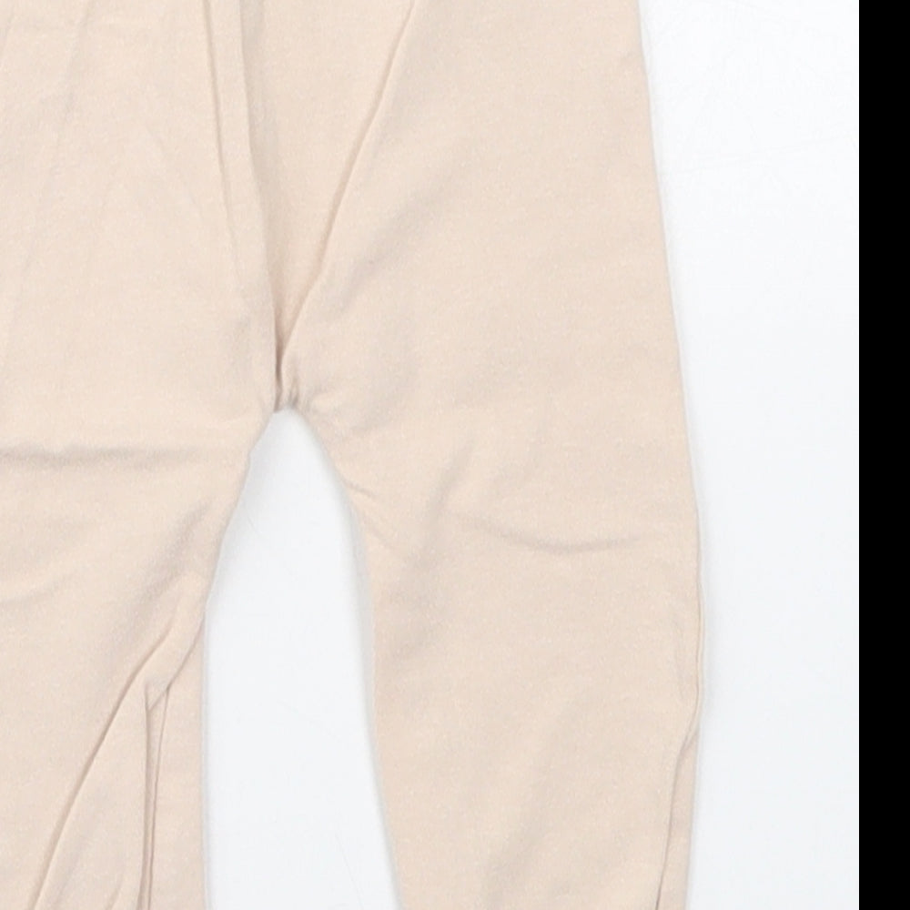 Matalan Girls Beige  Cotton Capri Leggings Size 3-6 Months