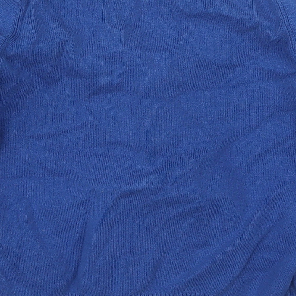 Nutmeg Girls Blue V-Neck  Cotton Cardigan Jumper Size 5-6 Years  Button