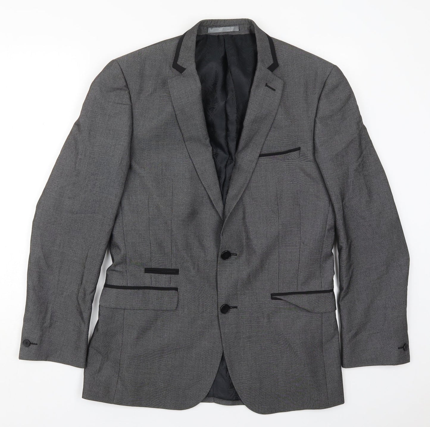 Mens UK Size 38 Red Herring Regular Grey Suit Jacket