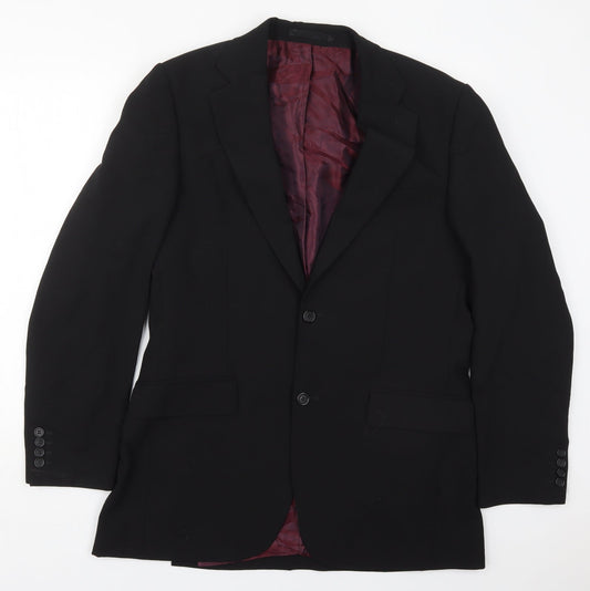 Mens UK Size 40 Tom English Regular Black Suit Jacket