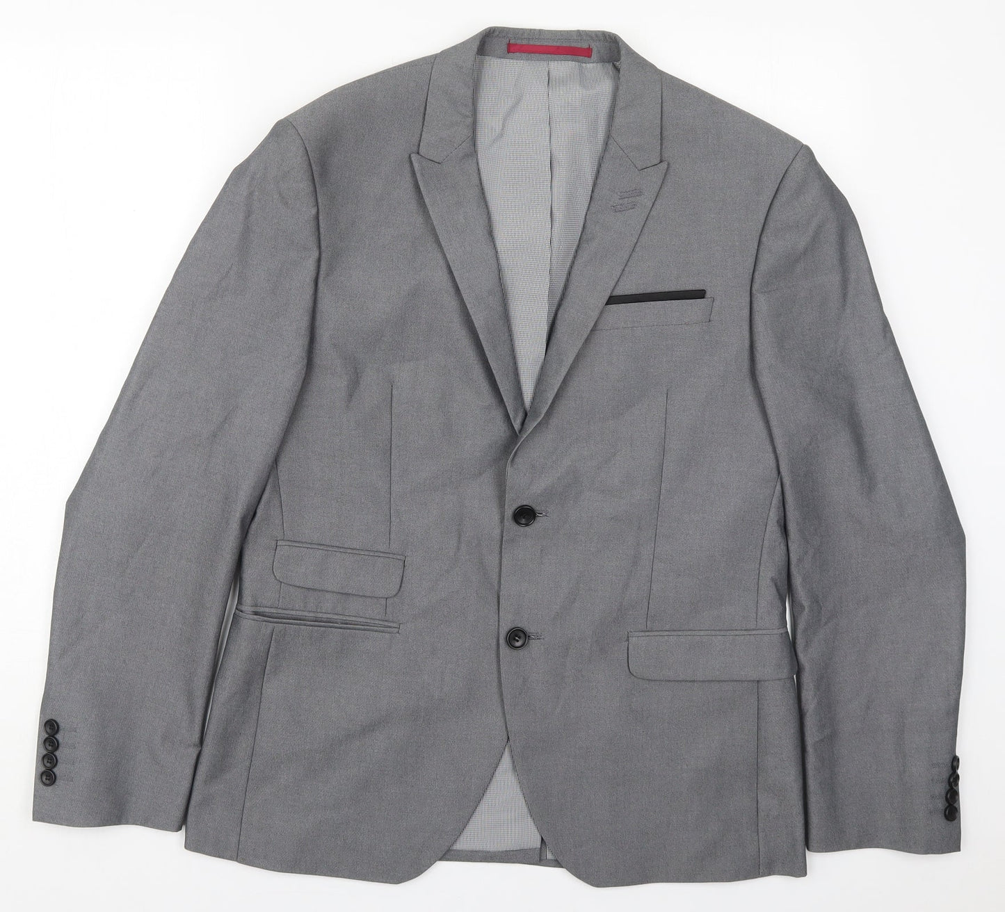 George Mens Grey  Polyester Jacket Suit Jacket Size 40