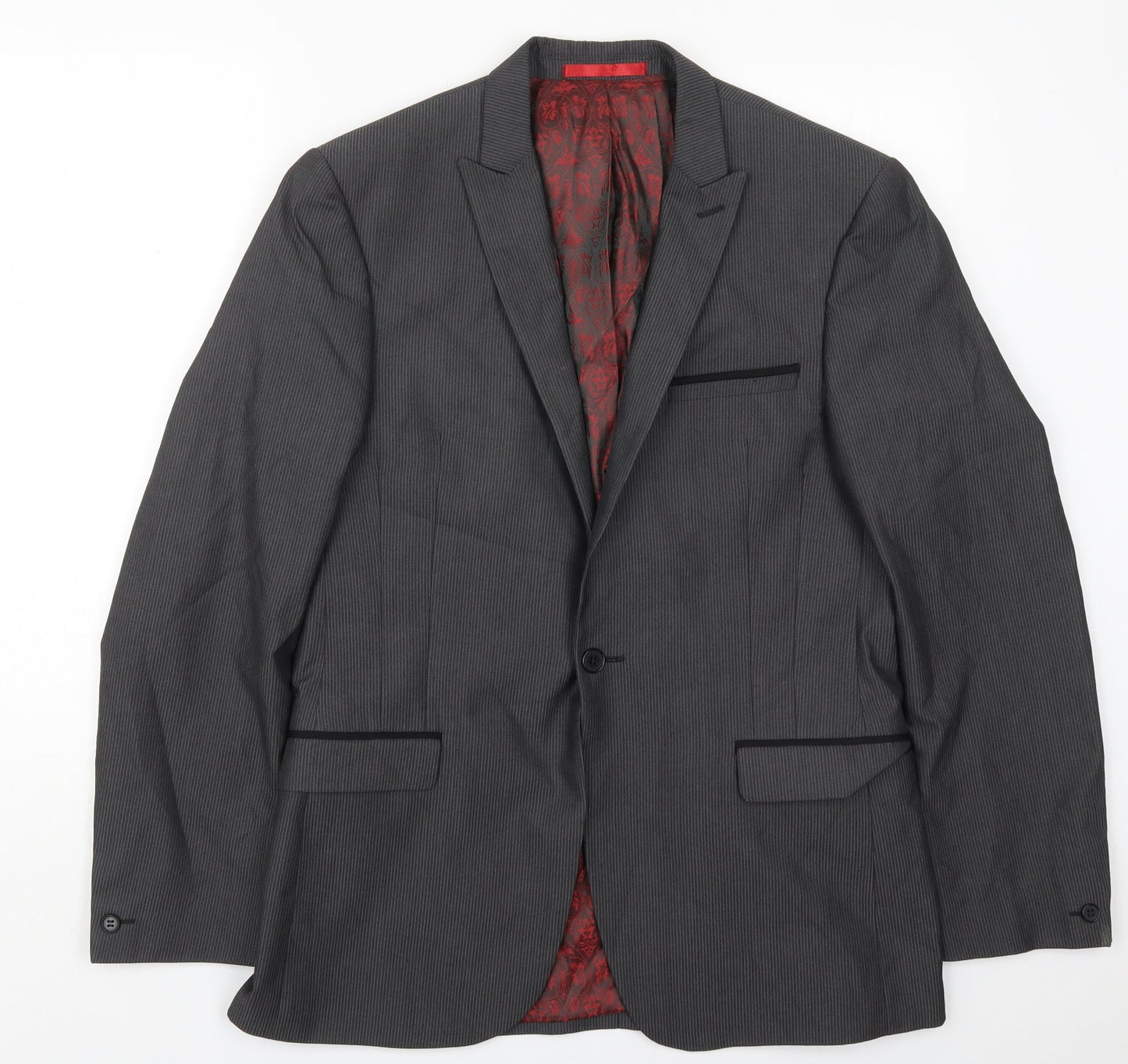 Mens UK Size 40 Red Herring Regular Grey Suit Jacket