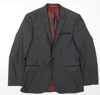 Mens UK Size 40 Red Herring Regular Grey Suit Jacket