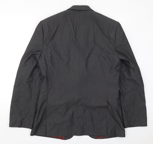 Mens UK Size 40 Red Herring Regular Grey Suit Jacket