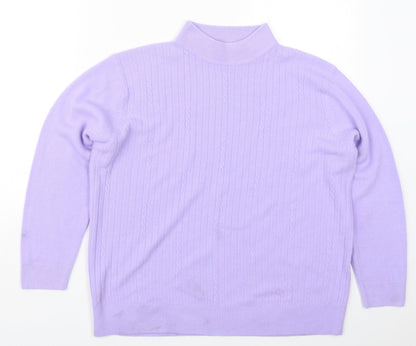 Womens UK Size L Bonmarché Purple Pullover Jumper