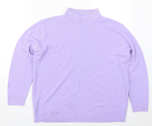 Womens UK Size L Bonmarché Purple Pullover Jumper
