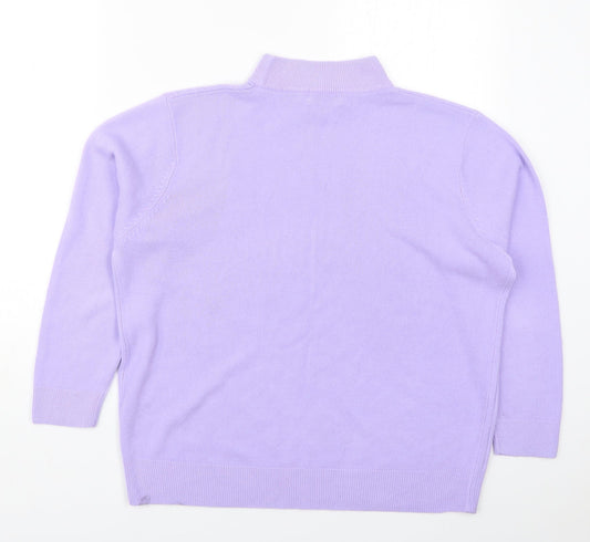 Womens UK Size L Bonmarché Purple Pullover Jumper