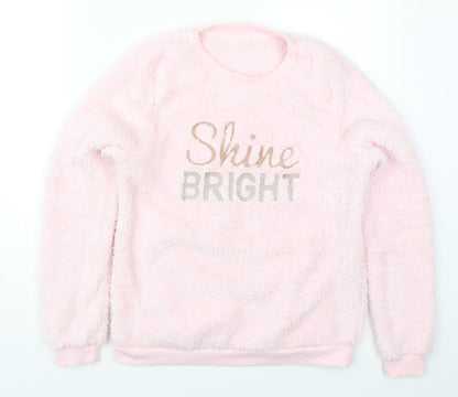 George Womens Pink Solid Polyester Top Pyjama Top Size 8   - Shine Bright
