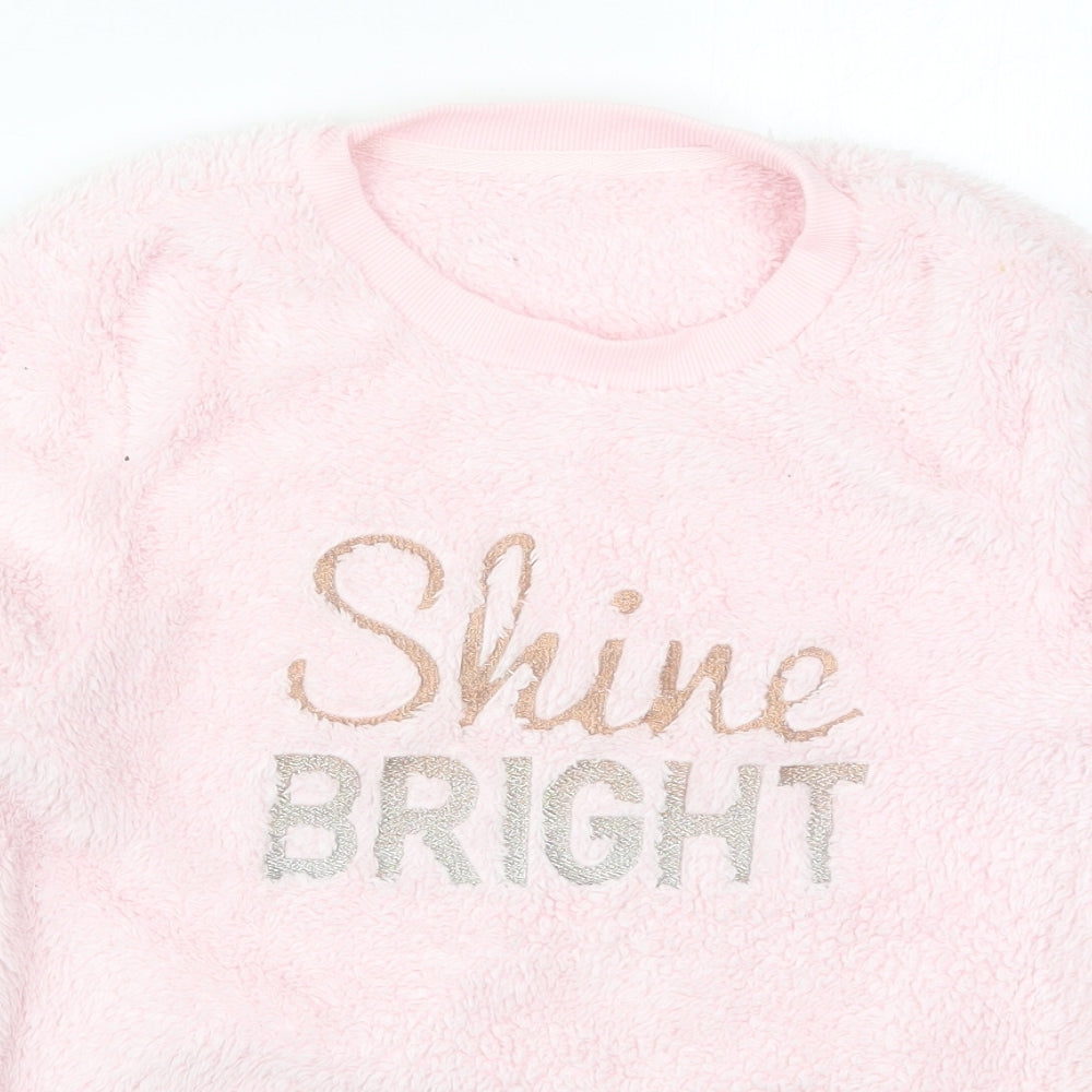 George Womens Pink Solid Polyester Top Pyjama Top Size 8   - Shine Bright