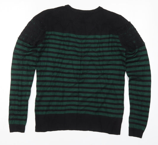 Womens UK Size 10 Warehouse Green Pullover Jumper
