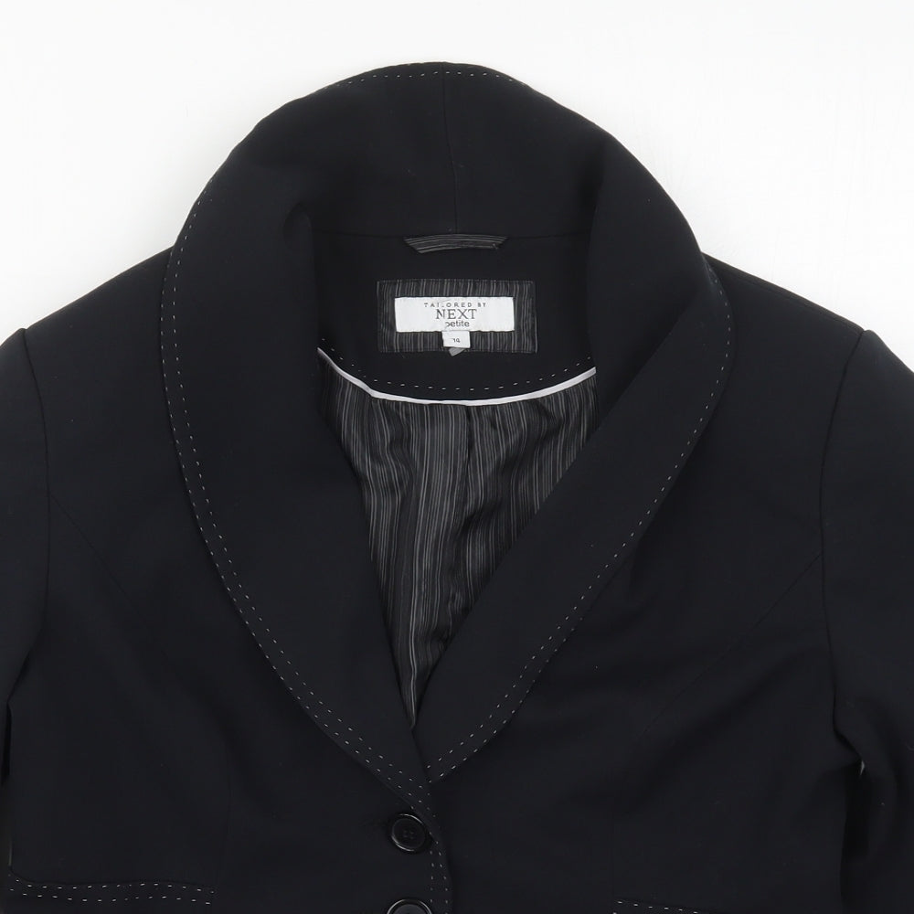 NEXT Womens Black  Polyester Jacket Suit Jacket Size 14