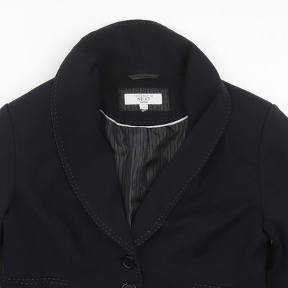 NEXT Womens Black  Polyester Jacket Suit Jacket Size 14