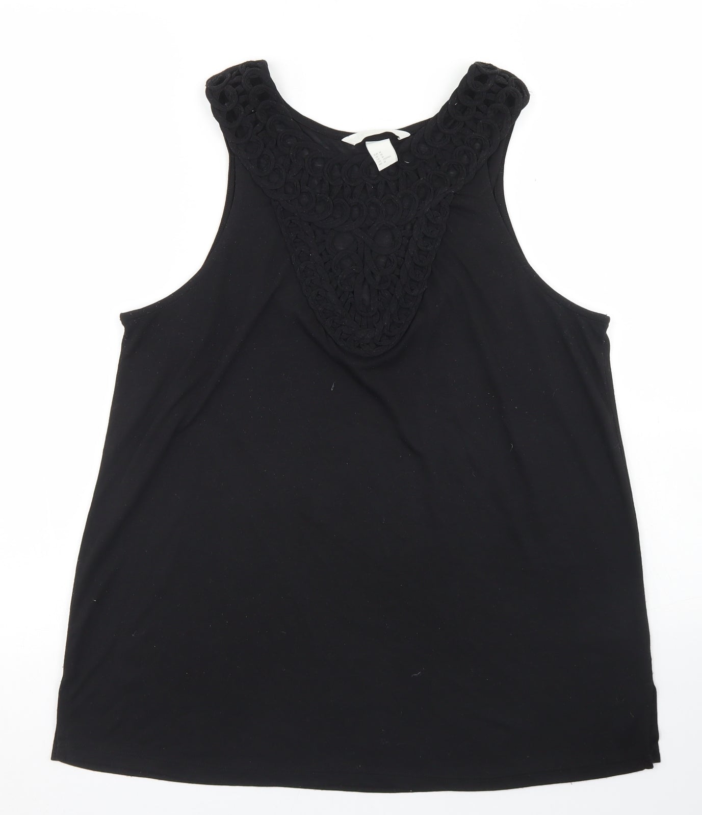 Womens UK Size M H&M Black Basic Tank