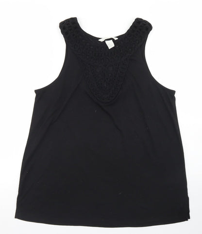 Womens UK Size M H&M Black Basic Tank