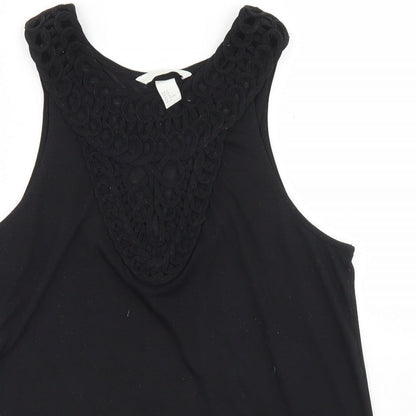 Womens UK Size M H&M Black Basic Tank