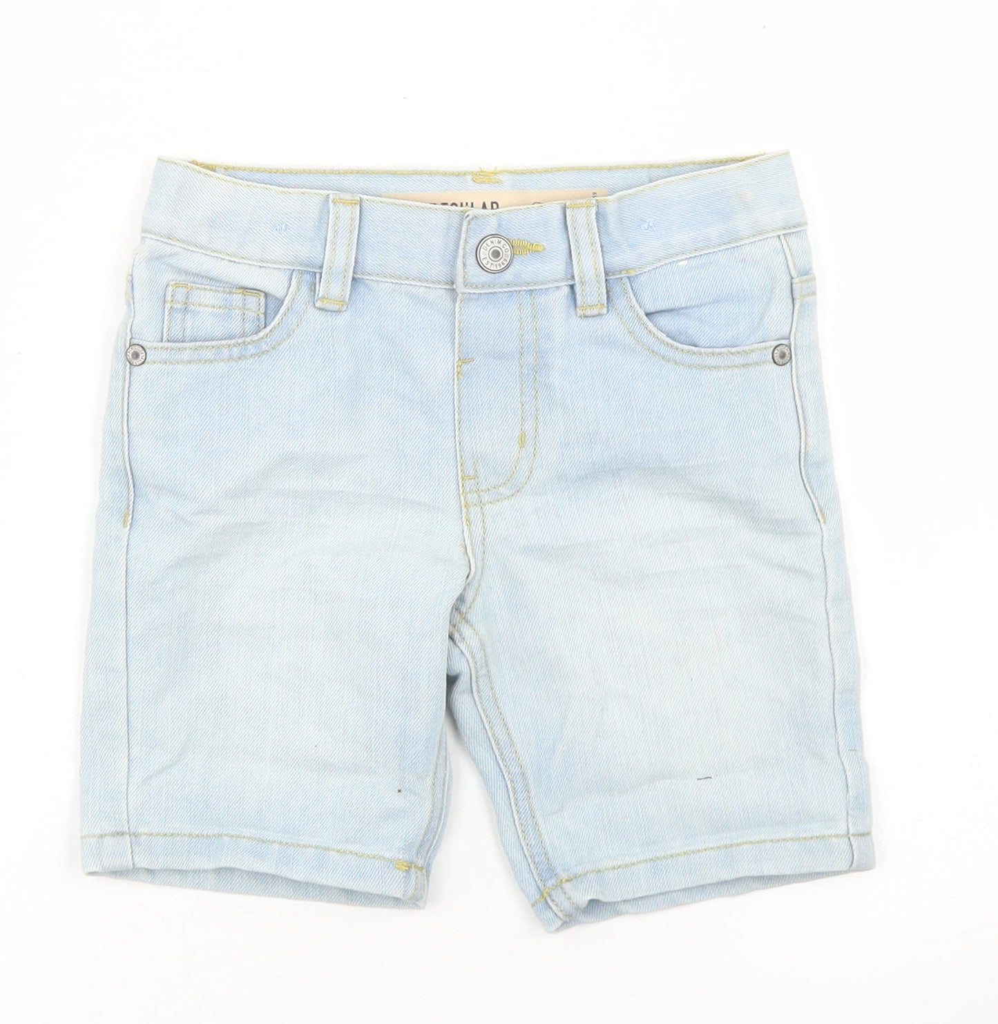 Denim Co Girls Blue  Cotton Boyfriend Shorts Size 3-4 Years  Regular