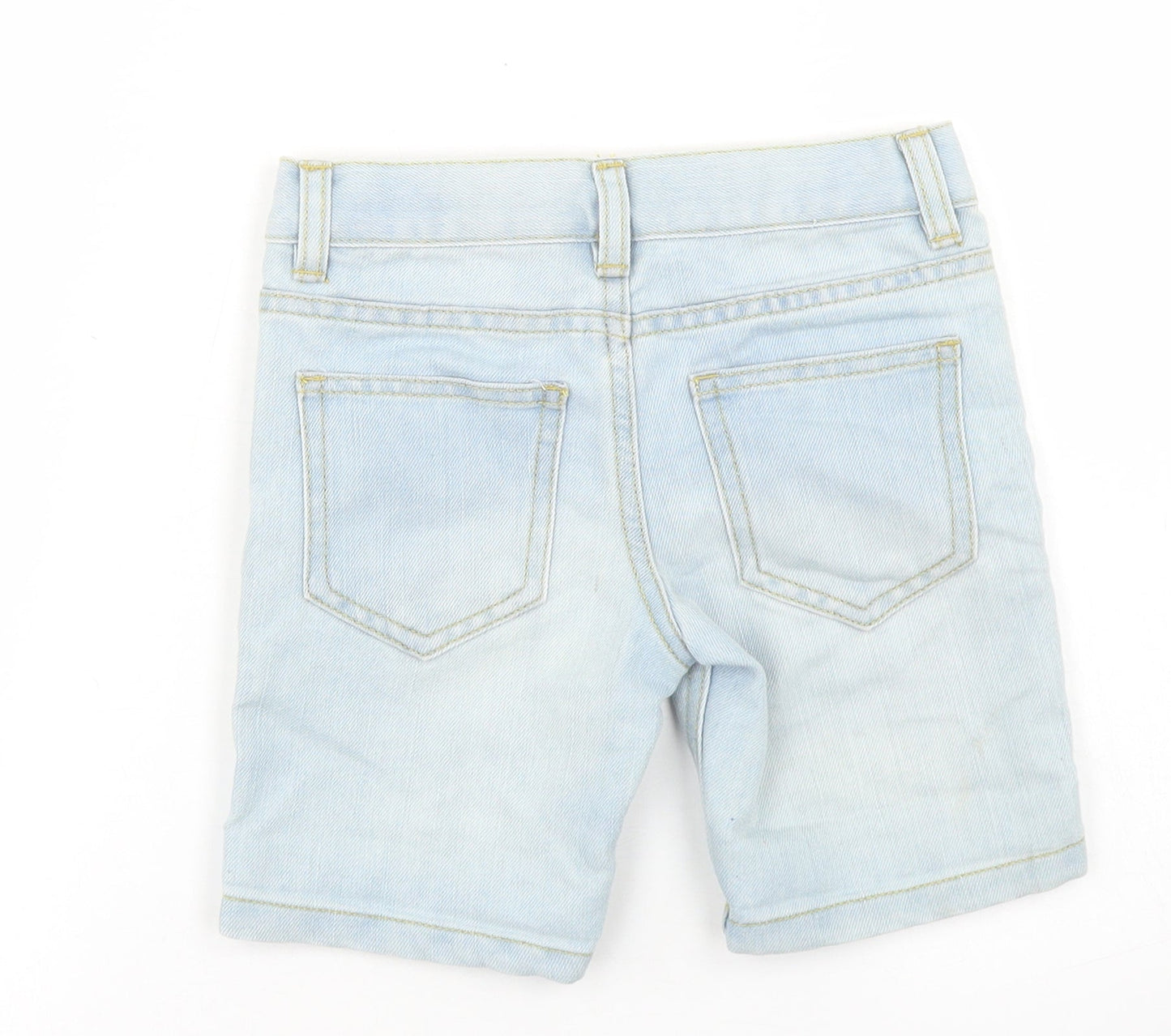 Denim Co Girls Blue  Cotton Boyfriend Shorts Size 3-4 Years  Regular
