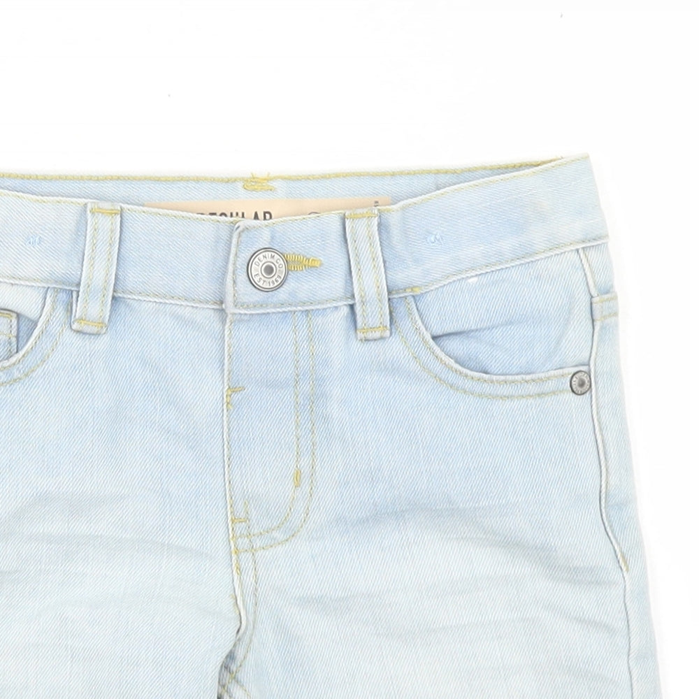 Denim Co Girls Blue  Cotton Boyfriend Shorts Size 3-4 Years  Regular
