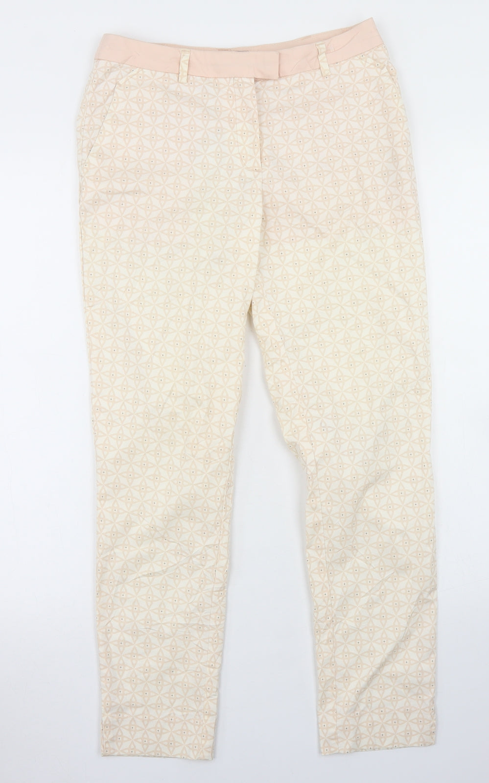Womens UK Size 6 H&M Regular Fit Pedal Pusher Pink Trousers