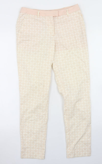 Womens UK Size 6 H&M Regular Fit Pedal Pusher Pink Trousers