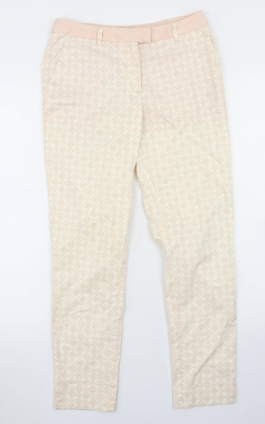 Womens UK Size 6 H&M Regular Fit Pedal Pusher Pink Trousers