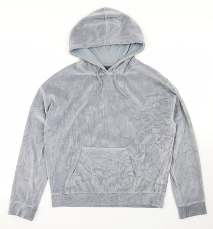 Topshop Womens Grey  Cotton Pullover Hoodie Size 8