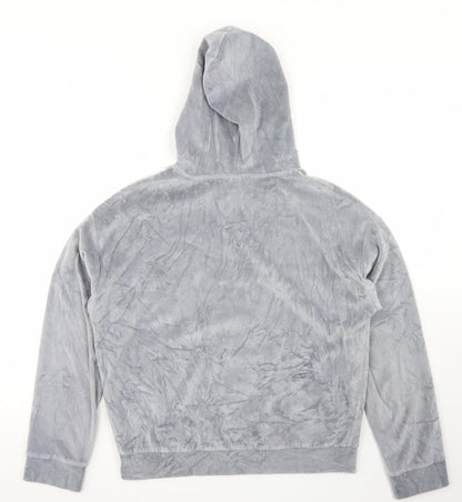 Topshop Womens Grey  Cotton Pullover Hoodie Size 8