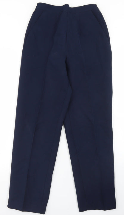 Womens UK Size 10 Amber Regular Fit Dress Pants Blue Trousers