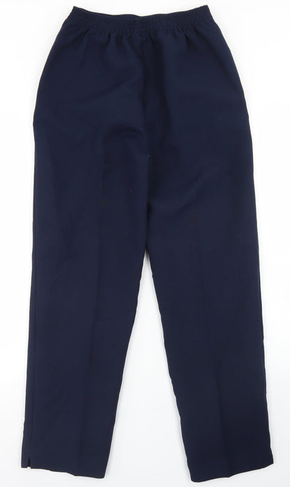 Womens UK Size 10 Amber Regular Fit Dress Pants Blue Trousers