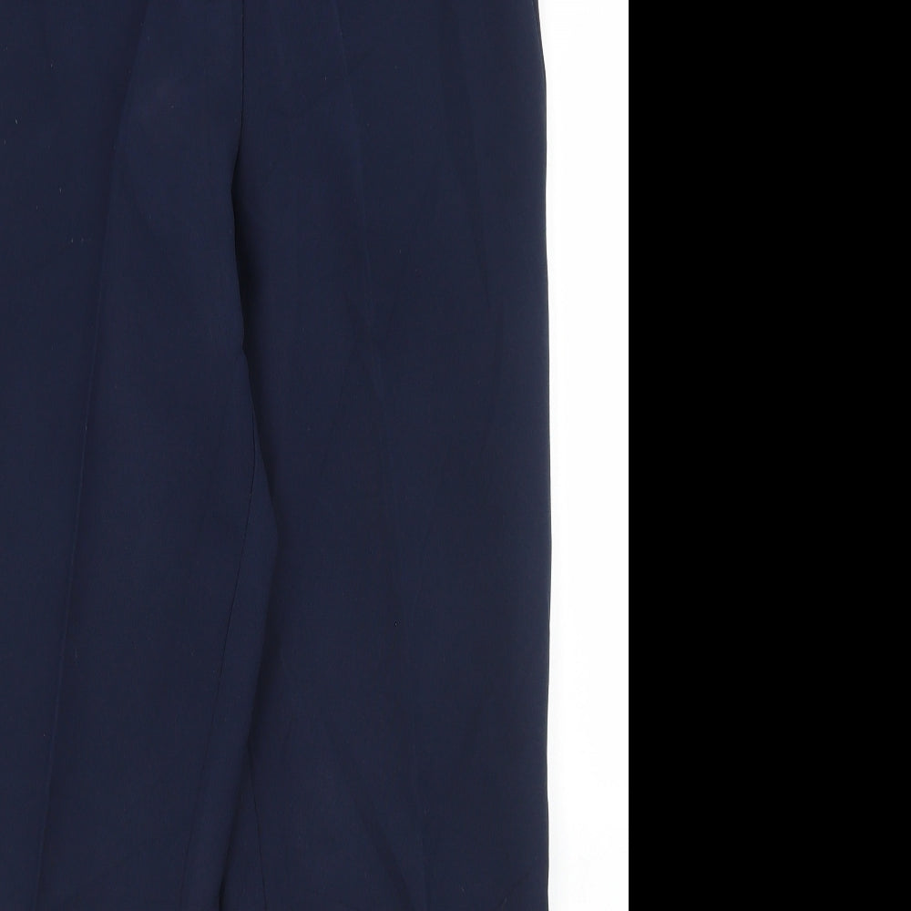 Womens UK Size 10 Amber Regular Fit Dress Pants Blue Trousers