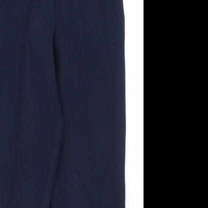 Womens UK Size 10 Amber Regular Fit Dress Pants Blue Trousers