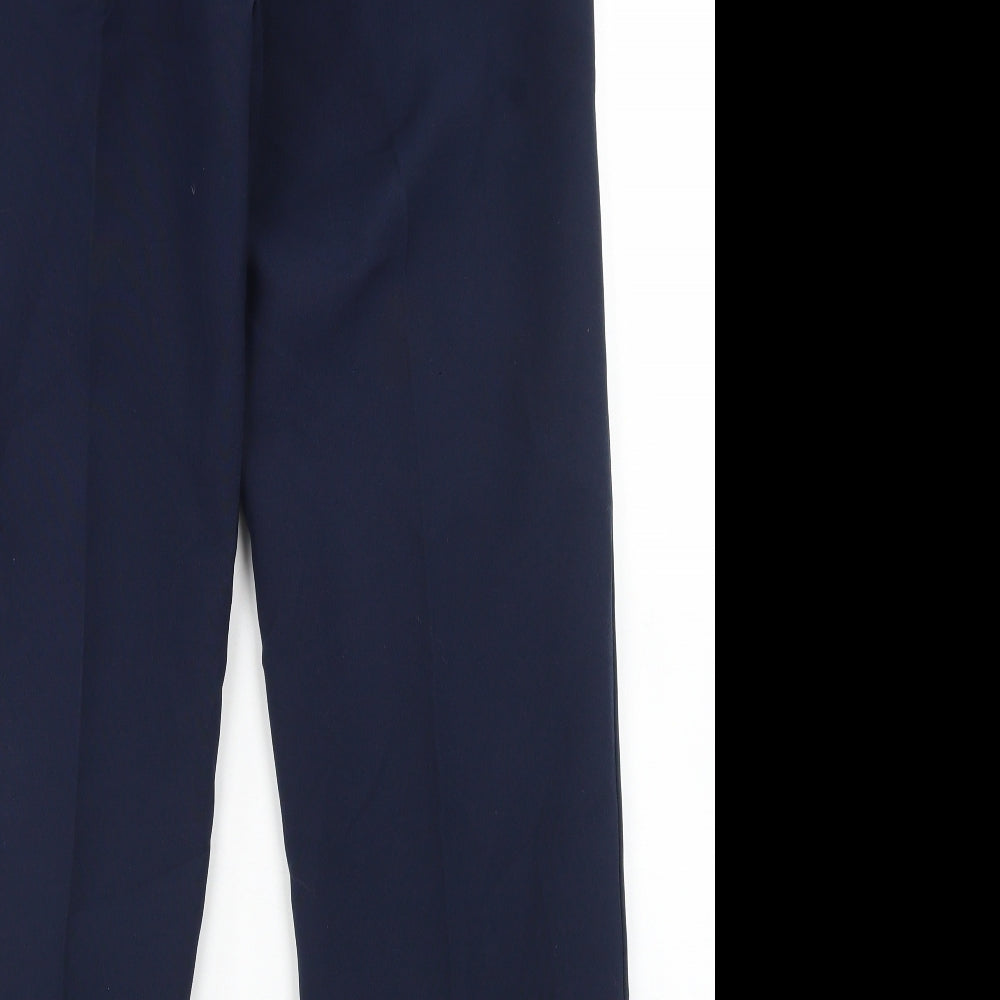 Womens UK Size 10 Amber Regular Fit Dress Pants Blue Trousers