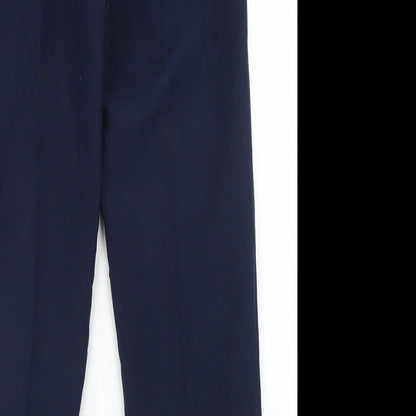 Womens UK Size 10 Amber Regular Fit Dress Pants Blue Trousers
