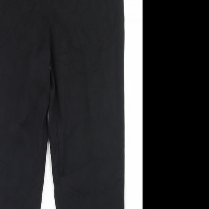 TU Womens Black  Polyester Dress Pants Trousers Size 12 L30 in Regular Hook & Eye