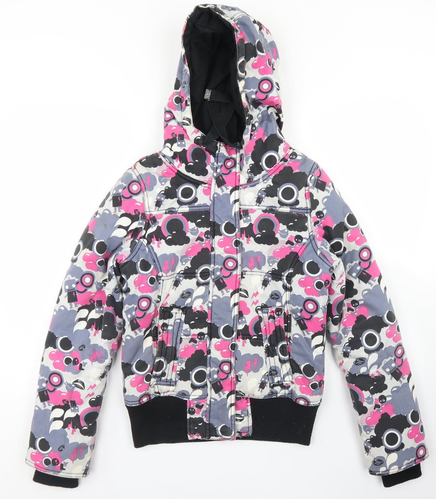 Womens UK Size S Only Pink Parka Coat