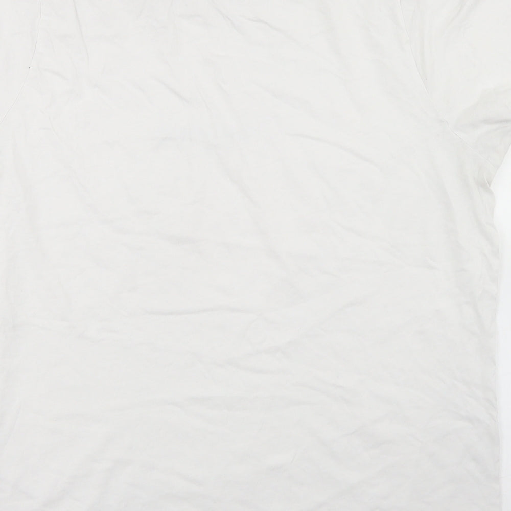 Primark Womens White  Cotton Basic T-Shirt Size L Crew Neck - Cool to be Kind