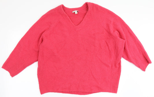 Womens UK Size 12 Topshop Pink Pullover Jumper