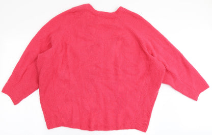 Womens UK Size 12 Topshop Pink Pullover Jumper