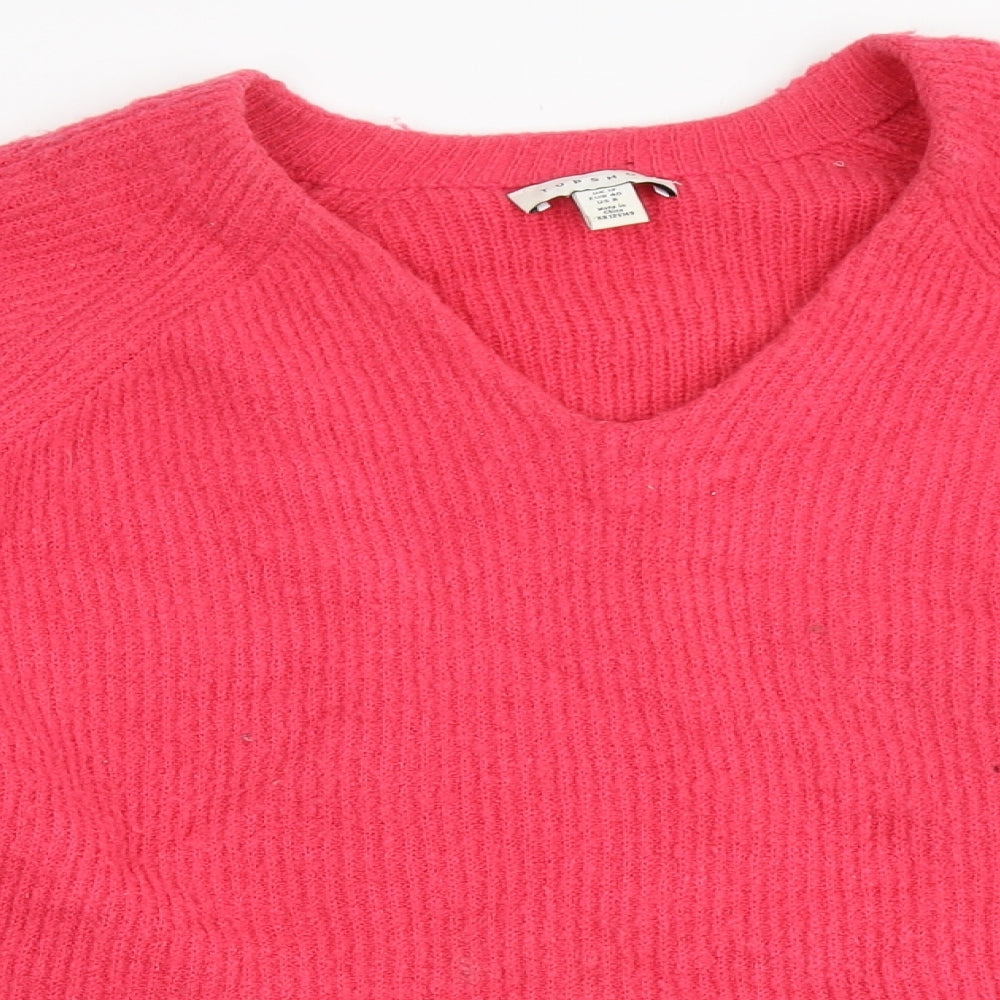 Womens UK Size 12 Topshop Pink Pullover Jumper