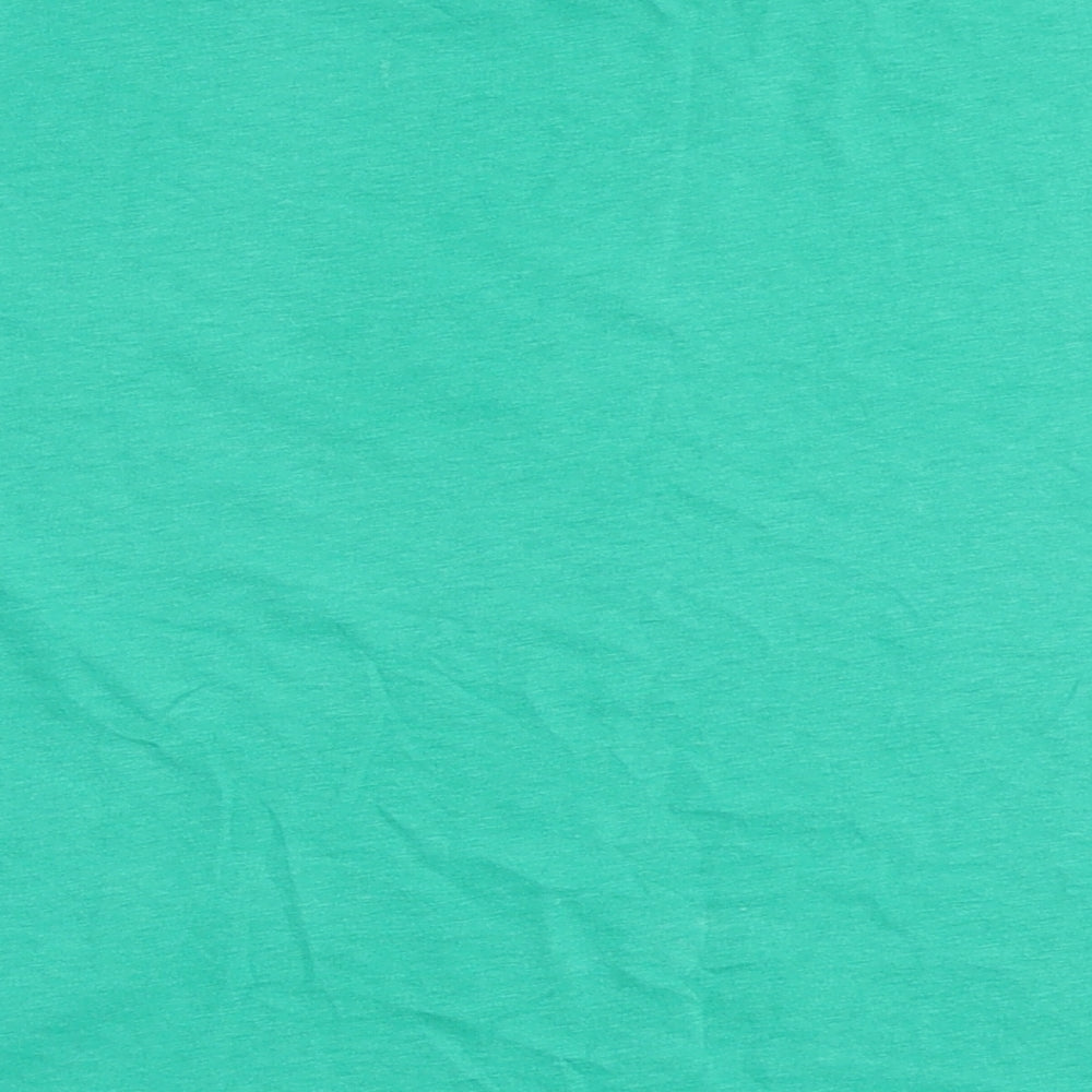 Womens UK Size XS Dunnes Stores Green Cropped T-Shirt