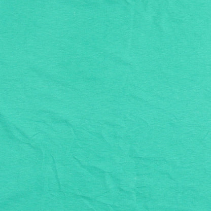 Womens UK Size XS Dunnes Stores Green Cropped T-Shirt