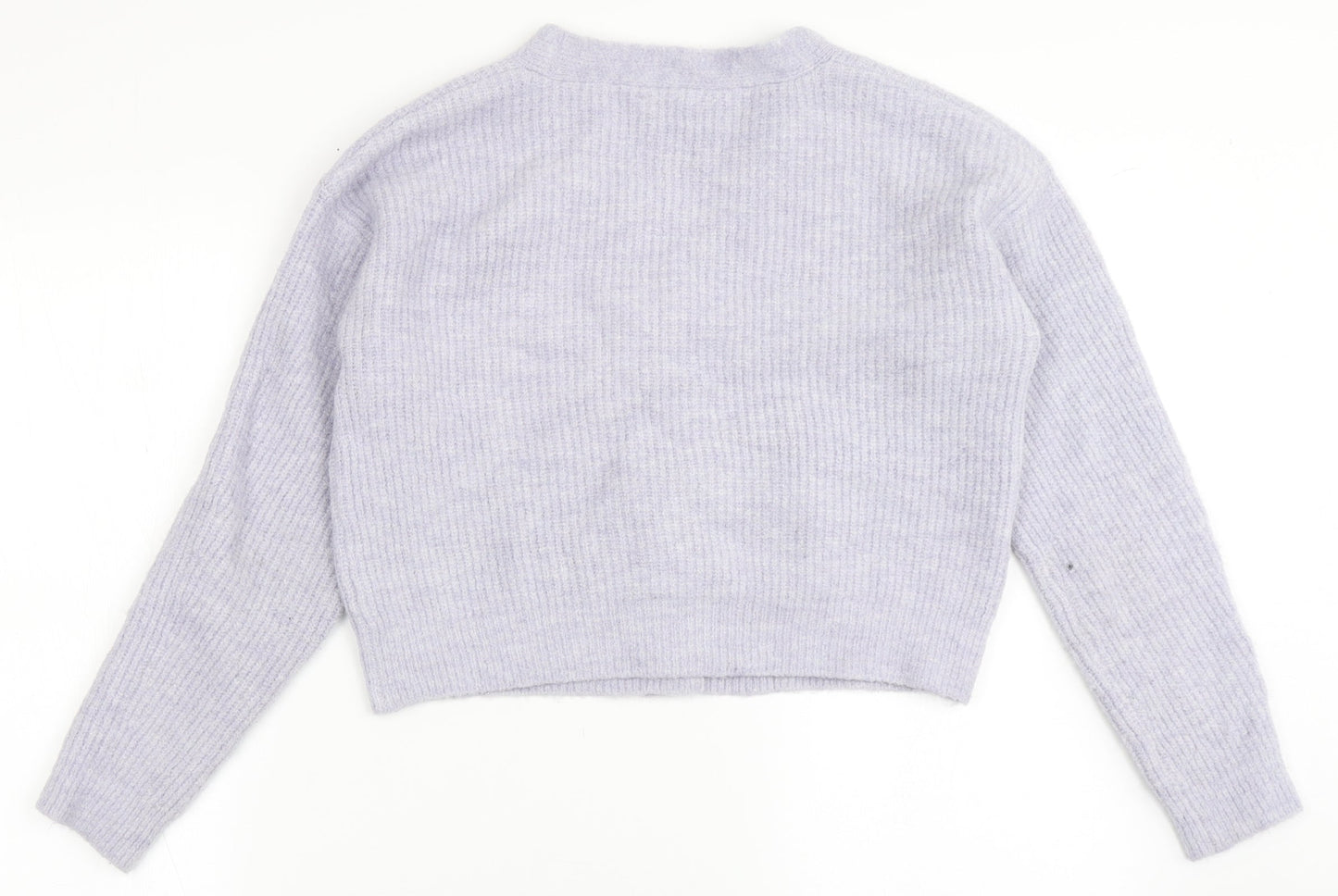 Candy Couture Girls Purple V-Neck  Acrylic Cardigan Jumper Size 13 Years  Button