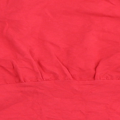 Candy Couture Girls Pink  Cotton Cropped T-Shirt Size 12 Years Round Neck