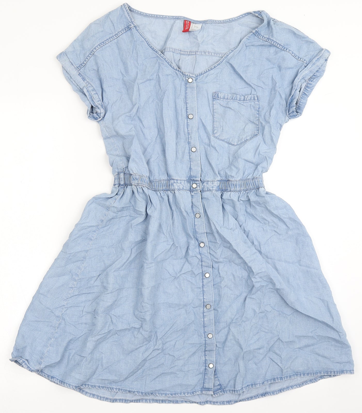 Divided by H&M Womens Blue  Lyocell A-Line  Size 6  Round Neck