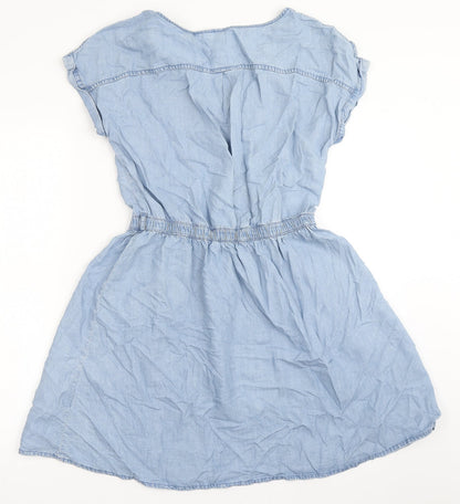 Divided by H&M Womens Blue  Lyocell A-Line  Size 6  Round Neck