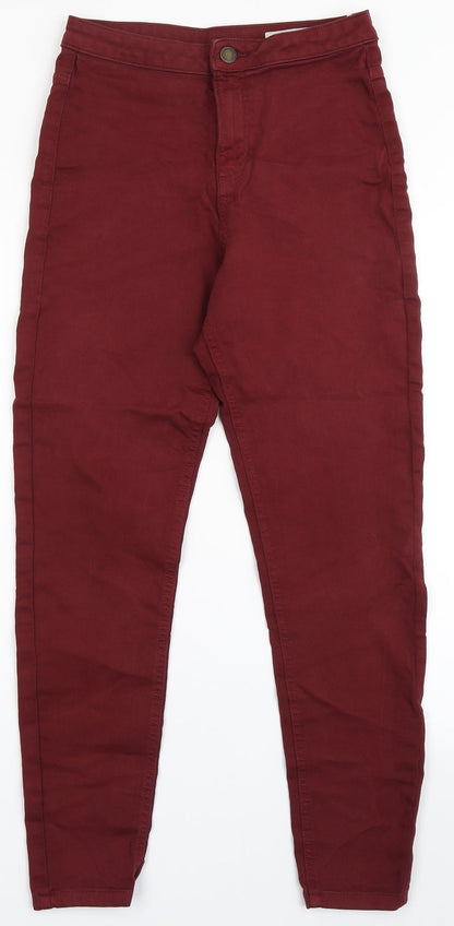 Womens UK Size 10 Marks and Spencer Regular Fit Skinny Red Jeans