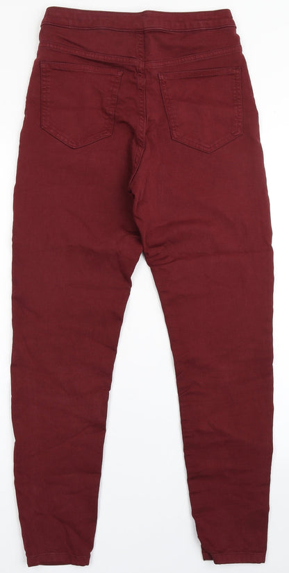 Womens UK Size 10 Marks and Spencer Regular Fit Skinny Red Jeans