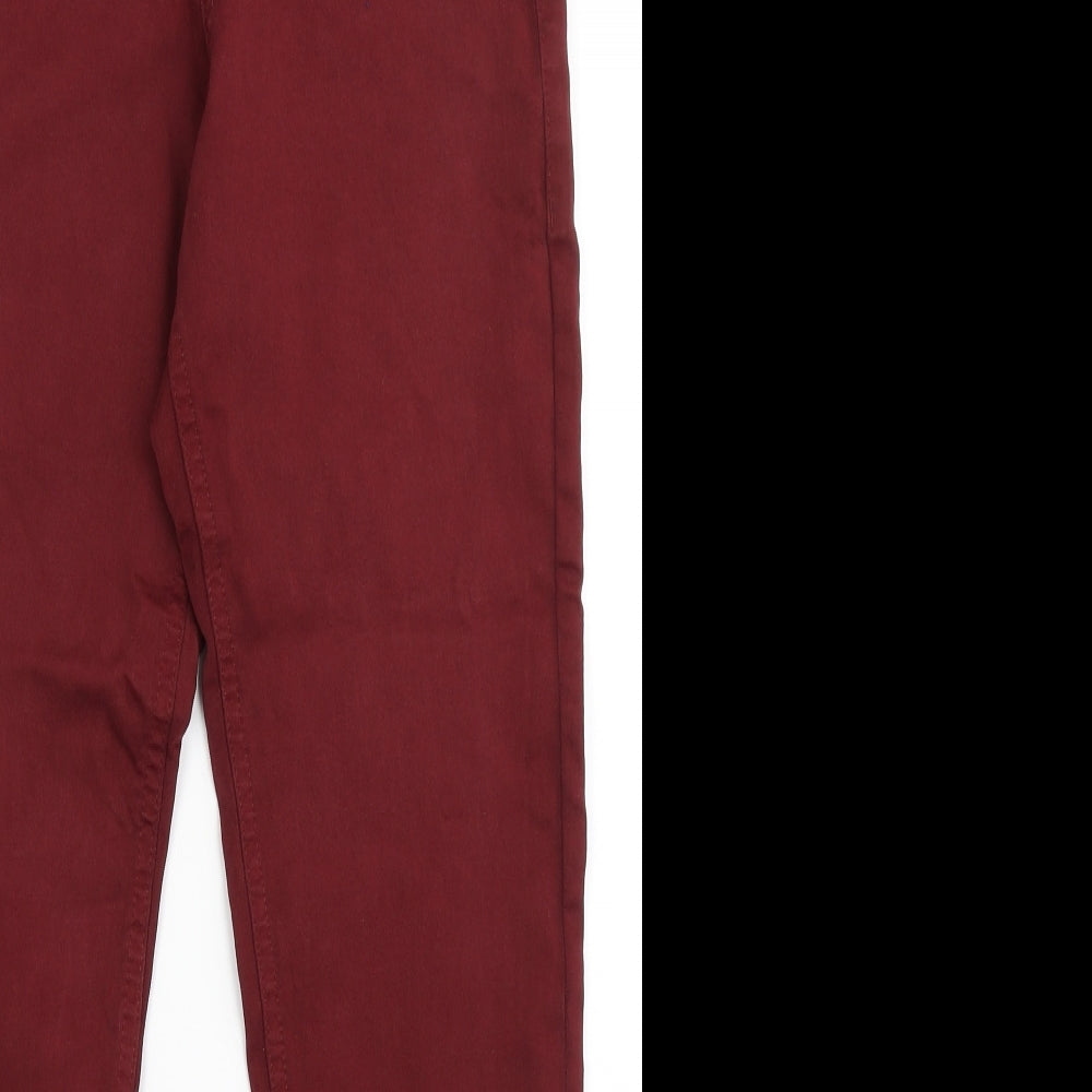 Womens UK Size 10 Marks and Spencer Regular Fit Skinny Red Jeans