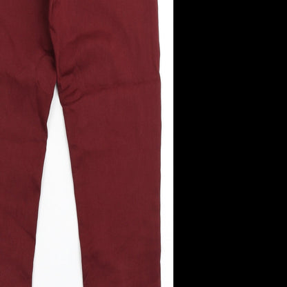 Womens UK Size 10 Marks and Spencer Regular Fit Skinny Red Jeans